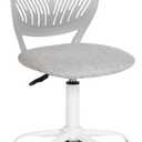 FurnitureR Writing Task Chair for Teens Boys Girls 360 Rolling Wheels Fabric Soft Pad Seat Breathable Backrest, Height Adjustable Liftup 29.5"-34.3", Morandi Grey