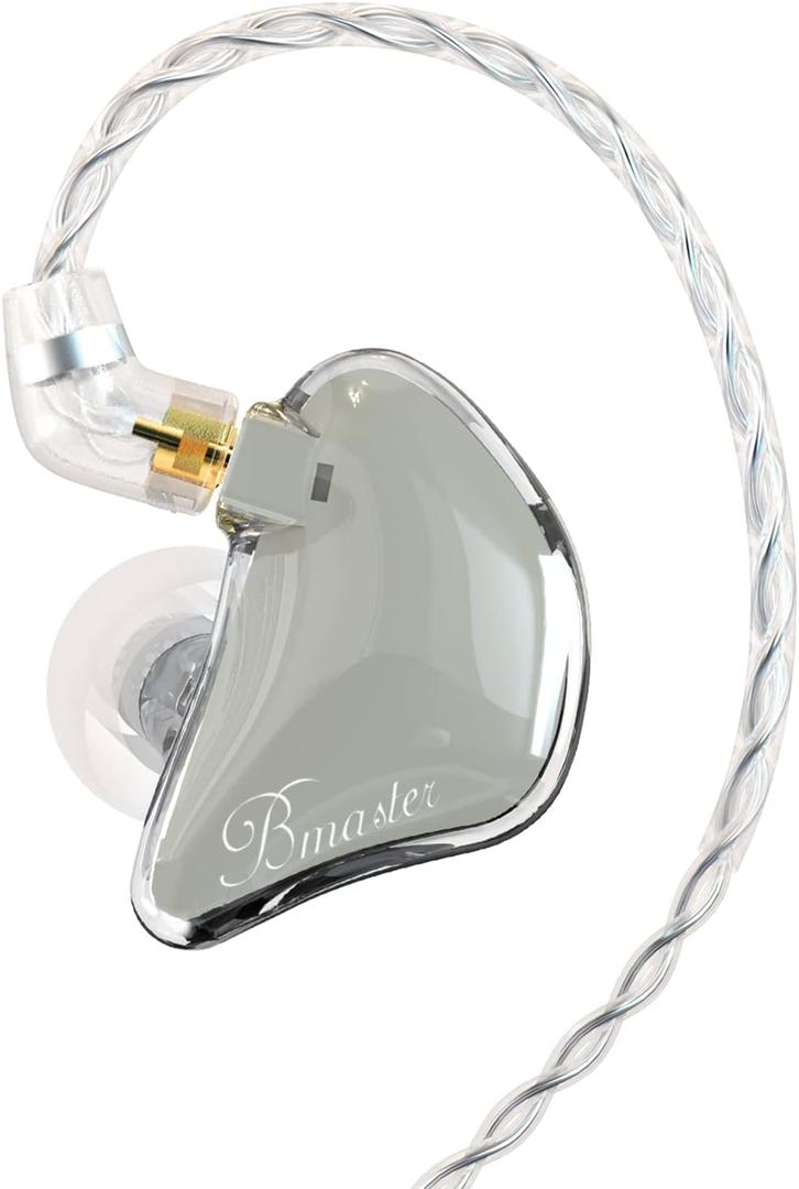 BASN Bmaster Triple Drivers in Ear Monitor Headphone with Two Detachable Cables Fit in Ear Suitable for Audio Engineer, Musician (Grey) BASN Bmaster Triple Drivers in Ear Monitor Headphone with Two Detachable Cables Fit in Ear Suitable for Audio Engineer, Musician (Grey)