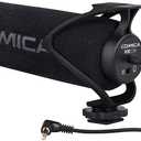 COMICA CVM-V30 LITE Video Microphone,Super-Cardioid Condenser On-Camera Shotgun Microphone for Canon Nikon Sony Panasonic DSLR Cameras,Mic for iPhone Android Smartphone with 3.5mm Jack(Black)