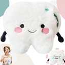 Uoozii Non-Shedding 8" | 1lb Tooth Fairy Pillow, Microwavable & Weighted Plush Holder, Warm Gifts for Girls & Boys