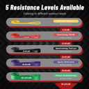 Pull Up Assistance Bands, 5-Level Resistance Bands for Working Out, Pull Up Bands for Men & Women, Exercise Bands for Full-Body Training, Fitness, Physical Therapy, Stretch Workout Bands at Home, Gym