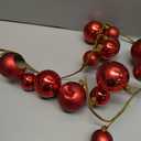 RAZ Imports - 4' Red Plastic Christmas Ball Garland