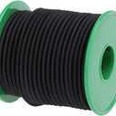 Usew 1/8-Inch (3 mm) Black Round Heavy Elastic Cord 20-Yards with Plastic Spool