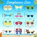24 Pcs Hawaiian Luau Party Favors Includes 12 Funny Summer Beach Sunglasses and 12 Tropical Luau Theme Gift Boxes Party Supplies for Birthday Aloha Tropical Flamingo Decoration