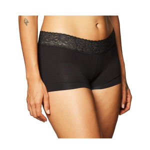 Maidenform womens Dream Cotton With Lace Boyshort, Size L, 3 Pack