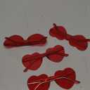 4 Pairs Heart Shaped Sunglasses Transparent Heart Glasses Rimless Trendy Eyewear for Valentines Party Favor