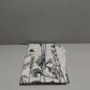 Riyidecor Small Stall Wildflower Farmhouse Half Shower Curtain 36Wx72H Inch Narrow Single Botanical Flower Floral Herbs Bathroom Windows Balconies Fabric Polyester Waterproof 7 Pack Plastic Hooks (02black Grey)