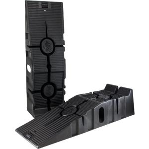 FloTool 11909ABMI RhinoRamp Vehicle Ramp Pair - Ideal for Stress-Free Home Garage Maintenance - Reduces Slippage - Works with Low Clearance Vehicles - 12,000lb GVW Capacity - Extra-Wide Design