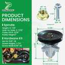 42" Mower Deck Rebuild Kit for Craftsman lt2000 lt1500 Cub Cadet ltx 1040 Huskee lt4200 Lawn Tractors Includes 2 Pack 918-04822B Spindle Assembly with 942-04308 Blades 954-04060 Belt