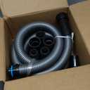 1 1/4 Inch x 12 Feet Dust Collection Hose Kit for Home and Shop Vacuums System with 5 Adapters of Woodworking Power Tool and Sander, Compatible with Multi-Brands, Silver Gray Vacuum Hose