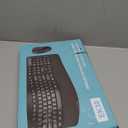 Wireless Keyboard and Mouse Combo,2.4G Full Size Wave Keys Ergonomic Keyboard with Wrist Rest for Natural Typing, 3 DPI Adjustable Ergonomic Silent Mouse for Computer/Laptop/Windows/Mac (Black)