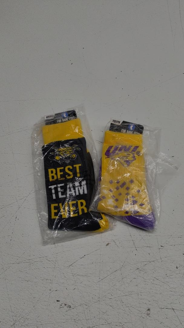 Set Of 2 Socks For Youth, One Size Fits Most, Comfortable And Suitable For Bare Feet