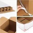 CRUGLA 12x9x6 Shipping Boxes 15 Pack, White Corrugated Cardboard Boxes with Side-Lock and Pre-Applied Double-Sided Tape, Easy Assemble Packing Mailer Boxes for Small Business Shipping