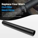 Gasoline Fuel Filler Neck Hose with 4 Hose Clamps,1 1/2 inches Inside Diameter Fuel Hose, Reinforced Gas tank filler hose (straight, 1 1/2" ID 15 7/8" Long)