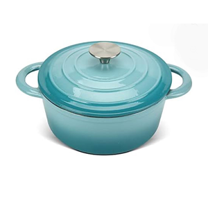 Dutch Oven,Cast Iron Dutch Ovens,Dutch Oven Pot with Lid,4.5 QT Enamel Dutch Pot,Dutch Ovens with Dual Handles,Cast Iron Pot for Braiser,Cooking,Gifts for Family, Blue