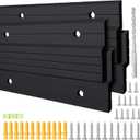 French Cleat Hanger 41 inch - 2 Pairs Heavy Duty Aluminum Alloy Z Bar Clips Picture Hanging Kit Wall Mounting 500 lbs Load Interlocking Brackets Mirror Hanging Hardware Frame Hanger, Black