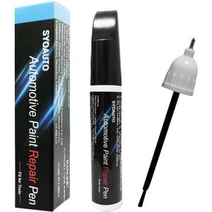 SYOAUTO Black Touch Up Paint for Tesla Model Y 3 X S Car Touch Up Paint Pen 0.4 oz Automotive Scratch Repair Pen Brush and Tip 2 in 1 Pen (Black)