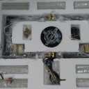 CROSSIO Modern Rectangle Black Crystal Chandeliers for Dining Room, L40 Rectangular Water Ripple Glass Pendant Light Fixture, Linear Farmhouse Lighting for Kitchen Island, Living Room, 6 Lights