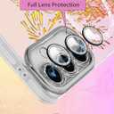 Toycamp for Samsung Galaxy S24 FE Case - Compatible with Magsafe Aesthetic Cute Holographic Galaxy S24 FE Case with Diamond Bling Lens Protector Cover for Women Girls, Fireworks Castle