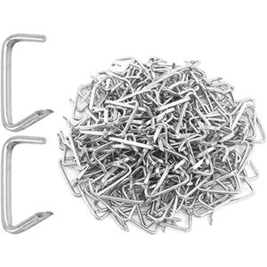 1000Pcs 3/4" Galvanized Hog Rings Assortment Kit, Professional Hog Rings Installation Kit for Bungee Shock, Cords, Animal Pet Cages