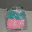 SHBECYDE Women Striped Color Block Polo Sweatshirt Lapel Collared Long Sleeve Oversized Rugby Shirt 2025 Trendy Fall Clothes Pink-Green, Size Large