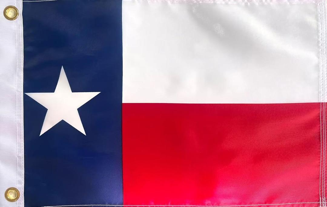 12x18 Inch Durable Texas Boat Flag, State Flag, Showcasing Patriotism,with 2 Brass Washers (Texas)