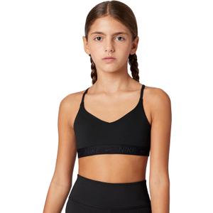 Nike Girls Indy Sports Bra (Large, Black/Black)