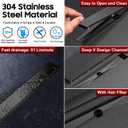 DLONE Linear Shower Drain | 32" AISI 304 Stainless Steel Linear Drain, Matte Black Shower Drain with Tile Insert Panel & Adjustable Feet, Long Rectangle Shower Floor Drain in Bathroom, Balcony, etc