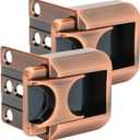 CZU Home Door Lock Security, Upgraded Safety Childproof Door Reinforcement Lock Latch (2-Pack), Extra Defend Door Lock for Inward Swinging Door (Bronze)