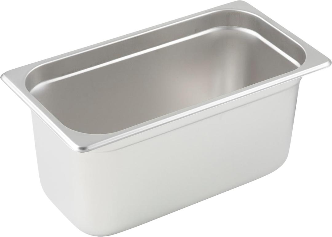 Winco Anti-Jamming Steam Pan, 1/3 by 6-Inch, Standard Weight
