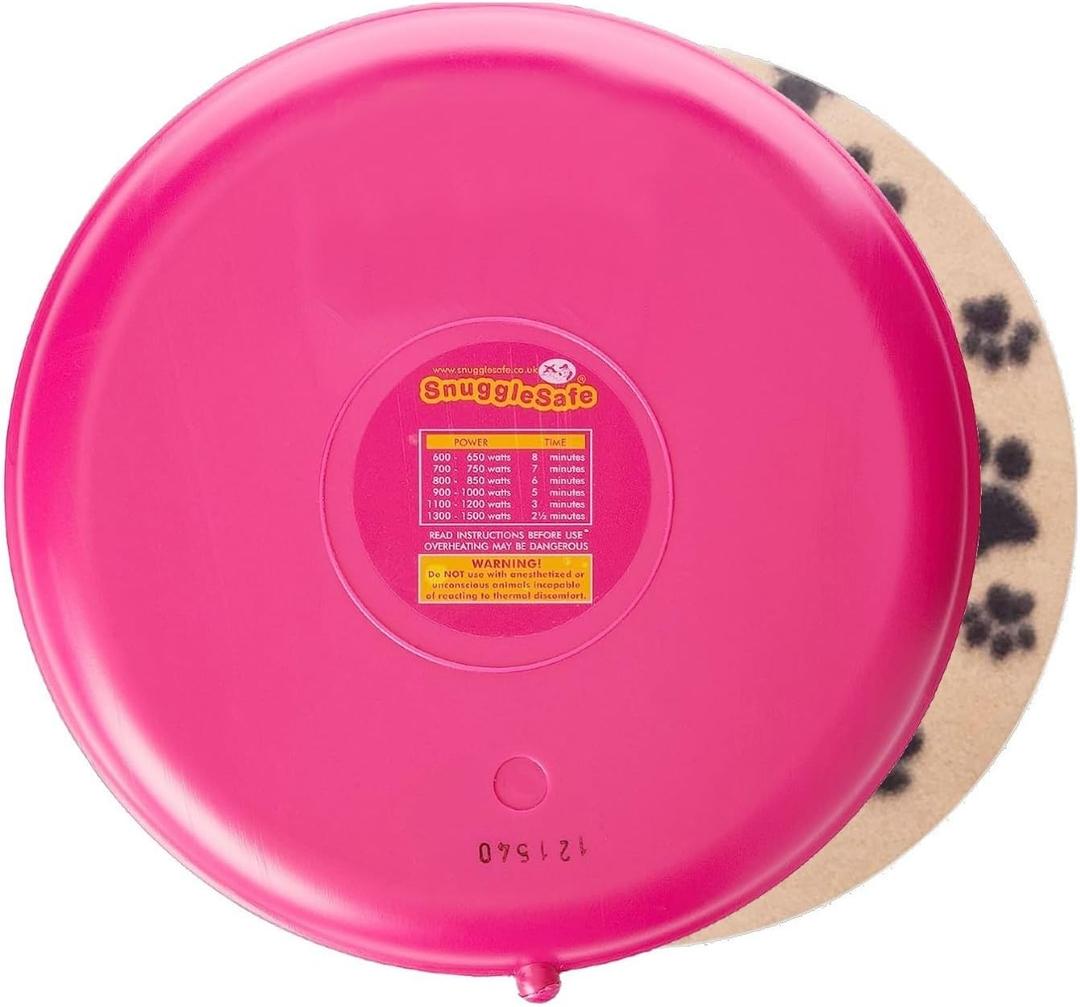 SnuggleSafe Original Microwave Heat Pad for Pets - Chew Proof, Water Resistant Heating Disc for Dogs, Cats, Rabbits, Guinea Pigs and Small Animals - Up to 10 Hours Warmth