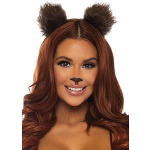 Leg Avenue Women's Cute Furry Animal Ear Headband (Brown)