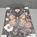 WENGTIAO 3Pcs Vintage Insect Canvas Wall Art Gothic Dark Flower Prints Bee Butterfly Dragonfly Pictures Nature Plant Paintings Artwork for Living Room Bathroom Bedroom 16x24x3