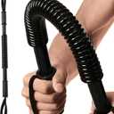 Power Twister Bar, 20-110 LBS Chest & Arm Exerciser with Wrist Straps, Non-Slip Grip Spring Exercise Bar for Upper Body Strength Training