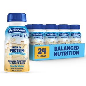 PediaSure SideKicks, Kids Protein Shake, With Key Nutrients and Protein to Help Fill Nutrient Gaps, Vanilla, 8-fl-oz Bottle, Pack of 24, Best By: 01/10/2026 PediaSure SideKicks, Kids Protein Shake, With Key Nutrients and Protein to Help Fill Nutrient Gaps, Vanilla, 8-fl-oz Bottle, Pack of 24, Best By: 01/10/2026