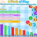 2-in-1 Montessori Counting & Stacking Toys for Toddlers Ages 1-5 Autism Sensory Toys for Kids Preschool Educational Spinning Learning Games Birthday Xmas Gifts for Boys Girls 1-5 Year Old