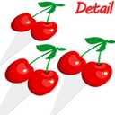 Cherry Birthday Party Supplies 48PCS Cherry Cupcake Toppers Sweet Cherrties Party Cake Decorations Fruit Theme Baby Shower Decor for Girls Wedding Bridal Shower Supplies