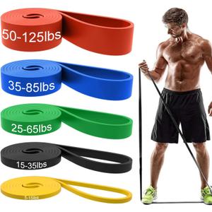 Resistance Bands, Pull Up Assist Bands - Workout Bands, Exercise Bands, Long Resistance Bands Set for Working Out, Fitness, Training, Physical Therapy for Men Women (Colorful)
