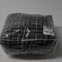 RUVANTI Flannel Sheets King Size - 100% Cotton Brushed King Size Sheets Set - Deep Pockets 16 Inches Bed Sheets - All Seasons Breathable & Extra Soft - Warm & Cozy, 4 Piece, Grey Plaid