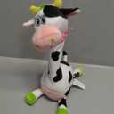 Dancing Talking Giraffe Toy, Stuffed Animal Baby Toy Repeating What You Say, Glowing Musical Giraffe Gifts for Toddlers 1-3 Years Old, for Kids (Cow)
