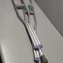 Medline Aluminum Crutches for Kids, Adults & Seniors, Walking Aid, 300 LB Weight Capacity,1 Pair, Fitting 5'2" - 5'10"