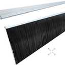 12 Sets x 39.37 Inche Net Hair 3 Inches Wide Door Brush Sweeps Seal Garage Roll Up Door Brush Durable Easy Mounting (3 Inches Hair, 12 Sets) (3"x 39.37" x 12)