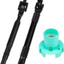 Upper & Lower Intermediate Steering Shaft Column Compatible with Chevy Silverado Avalanche Suburban GMC Sierra Yukon 1500 2500 3500 1999-2006 Replace 25958109 19329330 only fit 4WD