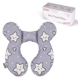KAKIBLIN Baby Neck Pillow, Upgraded Baby Support Pillow, Head Pillow, Travel Pillow for Car Seat, Pushchair, Travel (Star)
