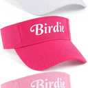 3 Pcs Women Girl Golf Hat Birdie Golf Visor Moisture Wicking Sun Visors Hats for Tennis Running Outdoor Sports, Pink and White (Pink)