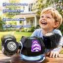cossy Rechargeable Bubble Machine, 360 Automatic Rotation Bubble Machine for Kids, Bubble Maker with Remote Control, RGB Lights & 20000+ Bubbles Per Minute, Outdoor Toys Games for Kids/Adults (Black)