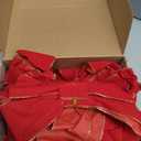 12 Packs Red Christmas Bows Outdoor Decorations,12x20 Large Christmas Tree Topper Bow, Velvet Wreath Bow with Glitter Gold Edge for Xmas Home Front Door Decor