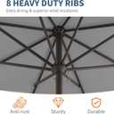 10FT Patio Umbrella, Outdoor Umbrella with Push Button Tilt and Crank, 8 Sturdy Ribs, UV Protection & Waterproof Market Umbrella for Pool, Backyard, Beach,Deck (Light Gray)