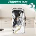 12pcs White and Black Marble Peel and Stick Tiles 23.6"x11.8" Waterproof Heat Resistant Self Adhesive Removable PVC Wall Panels for Kitchen Backsplash, Bathroom, Laundry (Not Real Tile, Not for Floor)