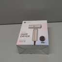 slopehill Dual Voltage Travel Mini Hair Dryer, Lightweight Ionic Blow Dryer, Professional Fast Drying, Compact Portabe Quiet Hairdryer with Magnetic Diffuser for Women, International European 100-240V (Stone)